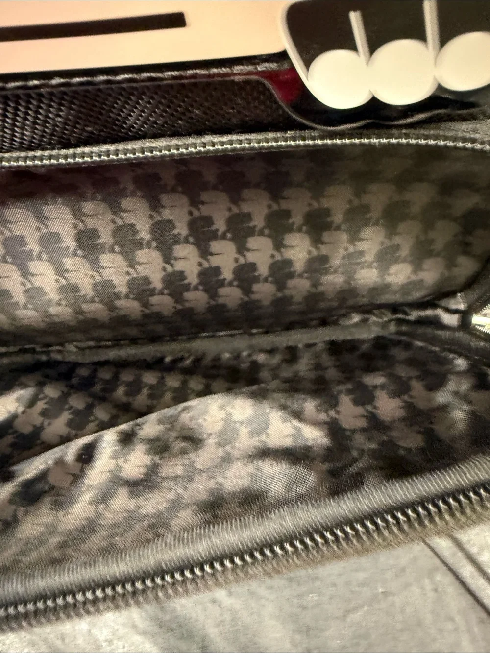 Karl Lagerfeld Travel Black Mini Backpack with Graphic “peekaboo” Lets go,  NWT